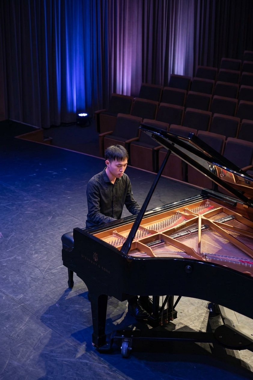 homoj performing a solo piano recital