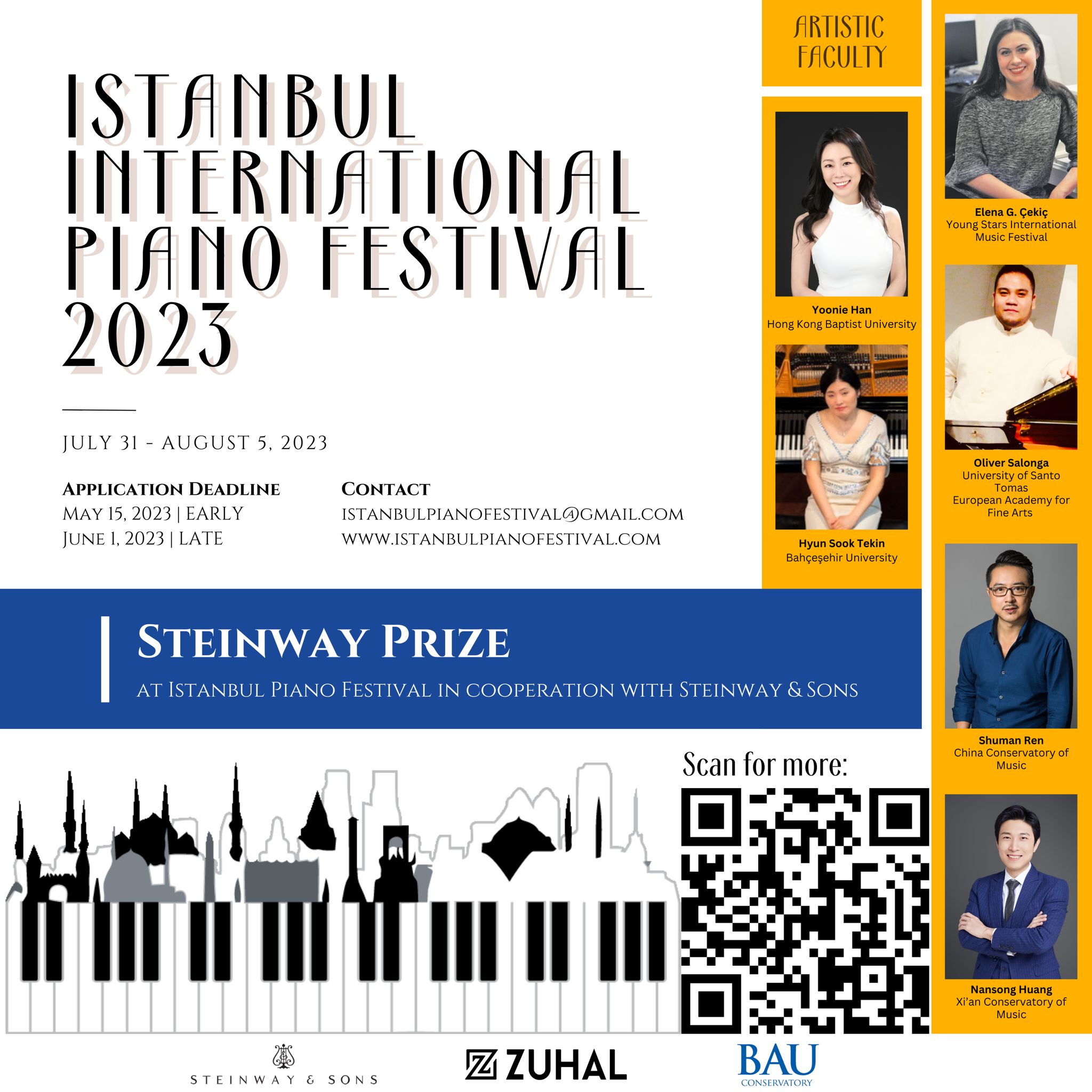 Istanbul International Piano Festival 2023 poster